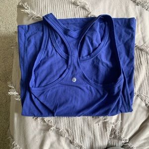 Blue Lululemon Cool Racerback tank